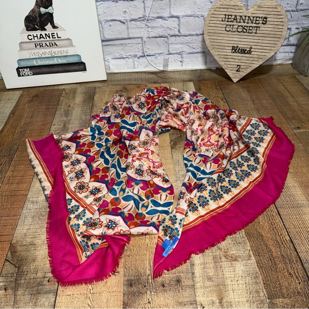 J. Mclaughlin Scarf Multicolor Rectangle Scarf 10… - image 8